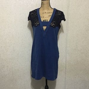 Sea New York Knit & Lace Combo Dress Size S Small